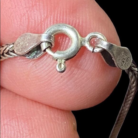 16” sterling silver 925 India wheat chain with spring lock clasp 2mm - Picture 12 of 13